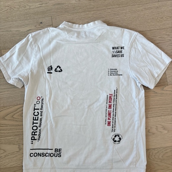 Urban Outfitters White Tee with Black Print - Picture 3 of 3